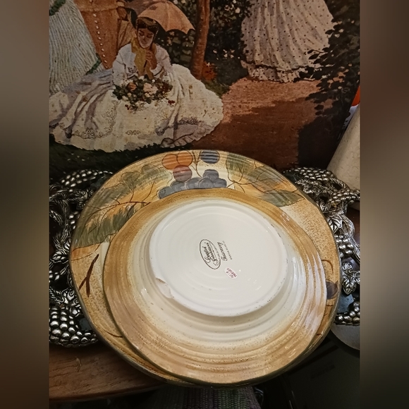 🍅🍇VTG Pamela Gladding 🍽 5 Plates 🥬🥦Tuscany Set. A NICE GIFT SET. 🎁 - Picture 6 of 11